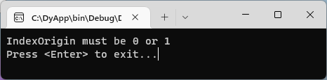 Program output in console window