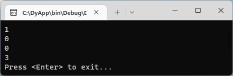 Program output in console window