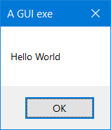 "Hello World" Message Box (**eg1.exe**)