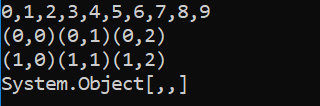 Program output in console window